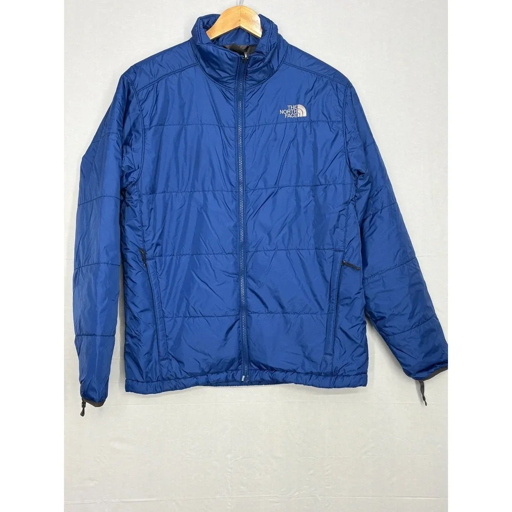 The North Face Puffer Jacket‎ Mens Blue Insulated Zip Up Pockets Outdoor Medium